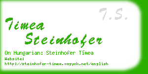timea steinhofer business card